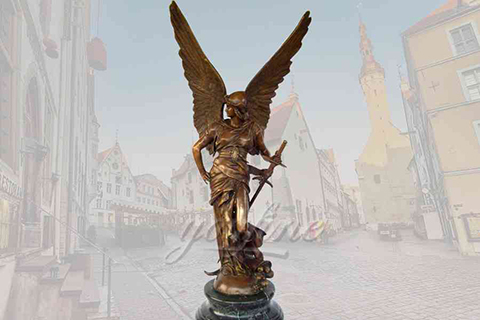 Classical famous outdoor bronze angel statues with sword