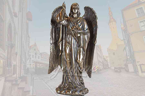 Classical large detailed casting bronze angel statues for sale