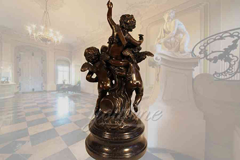 Hot sale superb indoor casting bronze cherub statues