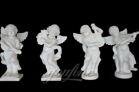 Natural Garden White Stone Little Angel Boys for sale