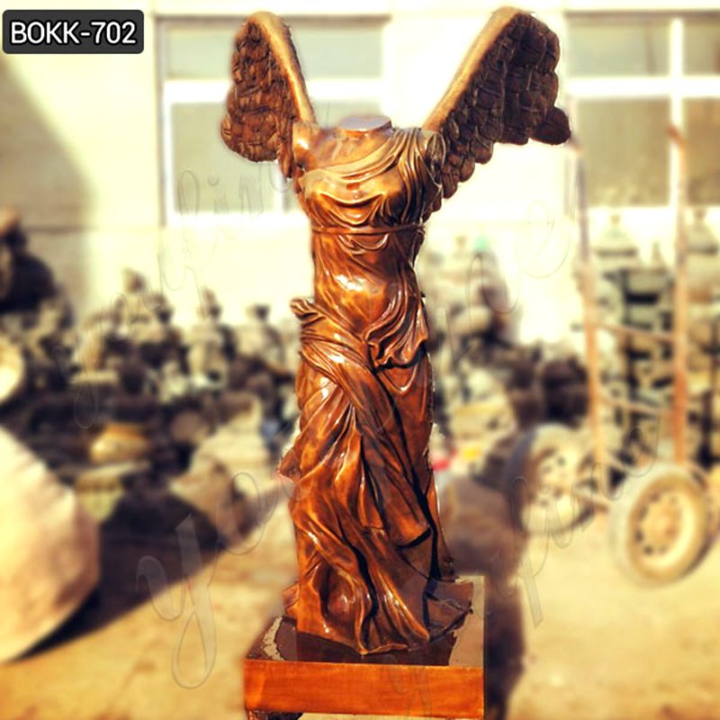 800 Nike of Samothrace Goddess Bronze Angel Statue