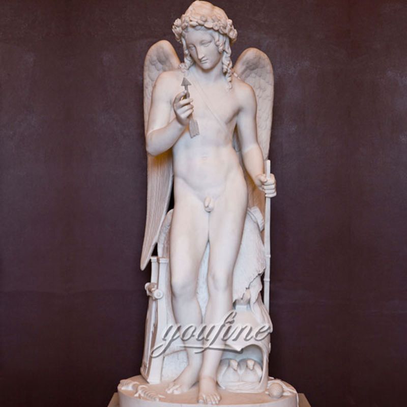 800Art Sculpture Cupid Marble Angel Statue