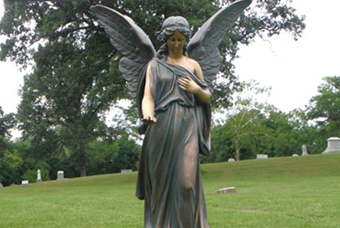 480Female Figure Bronze Statue Angel