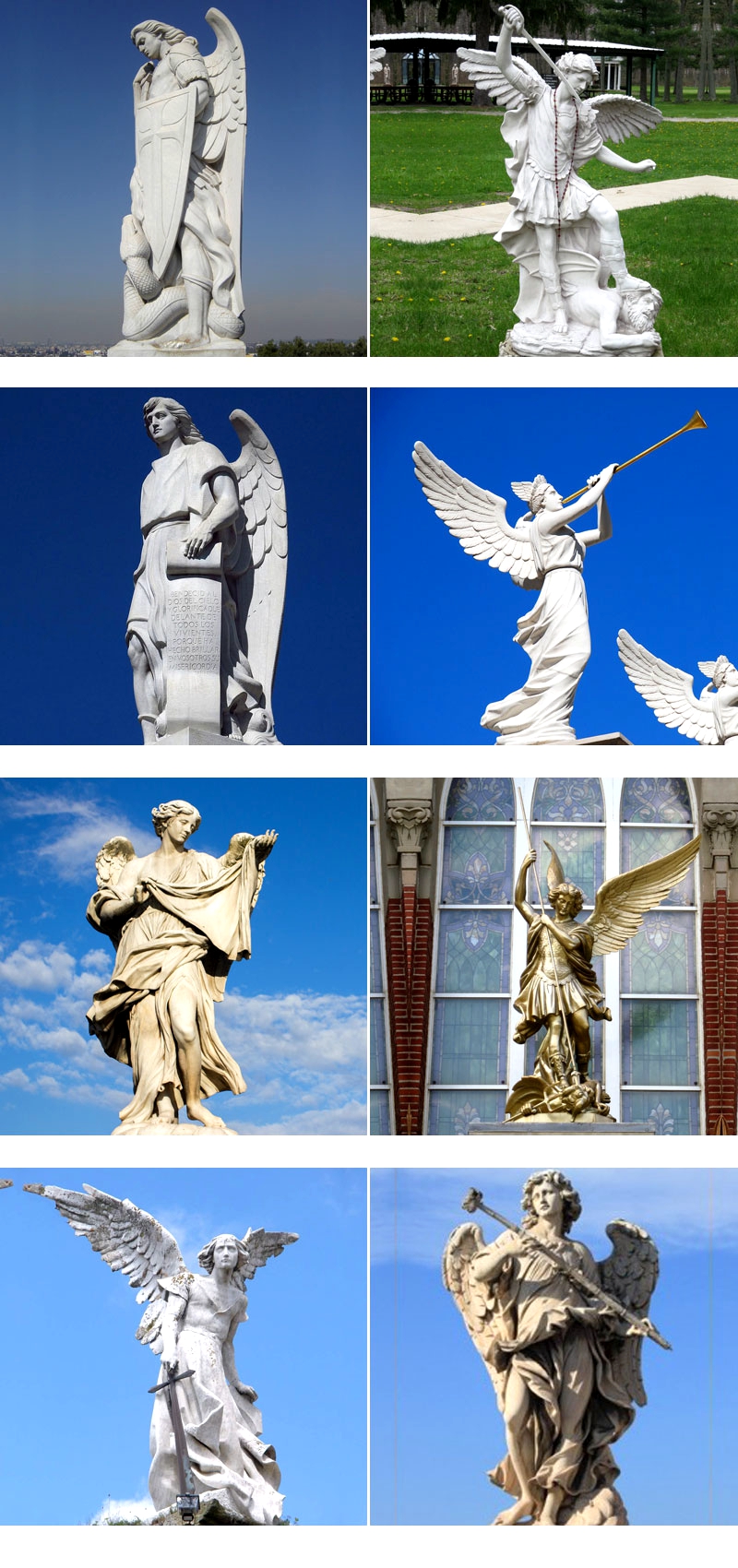 Famous Archangel St Michael Angel Marbel Statue (1)