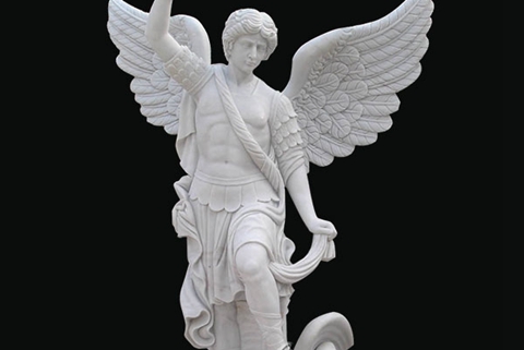 amous Archangel St. Michael Angel Marble Statue (4)