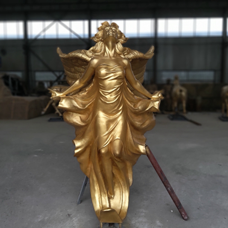 Flying Female Angel Bronze Statue (2)