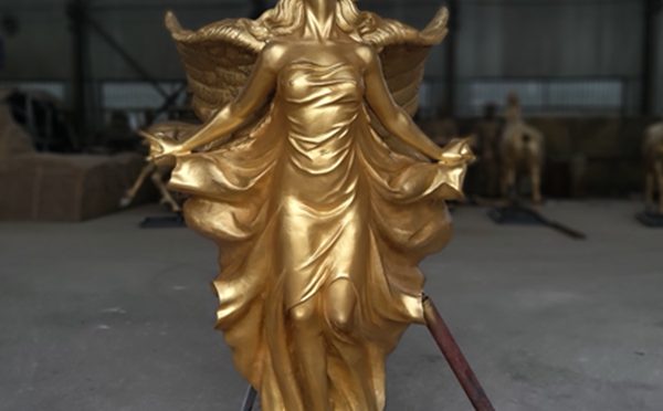 Flying Female Angel Bronze Statue (3)
