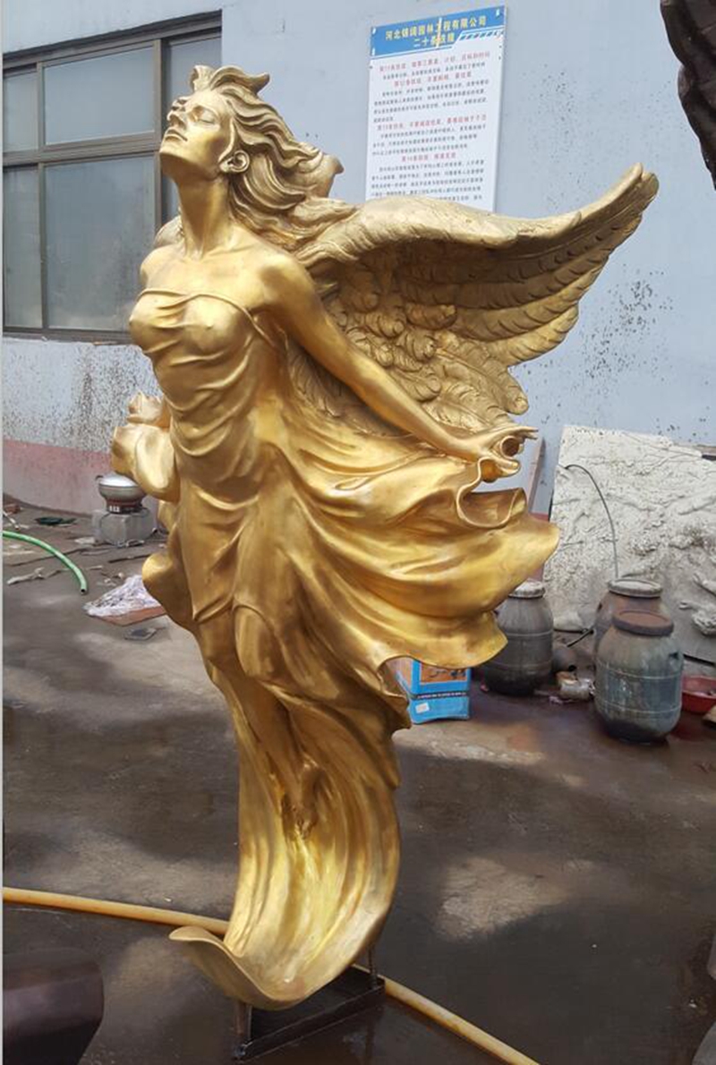 Flying Female Angel Bronze Statue (4)