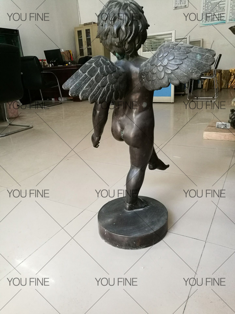 Little Cherubs Eros Cupid Bronze Angel Statue