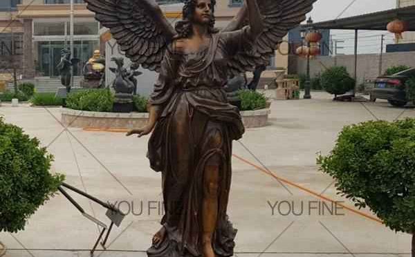 Bronze Female Angel Statue with Torch for Customer (2)