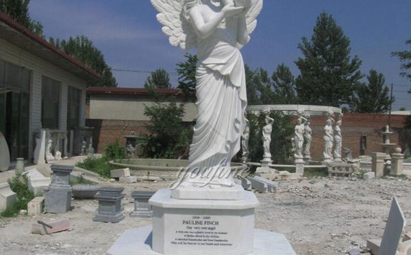 Customized Female Angel Holding Baby Marble Sculpture (3)