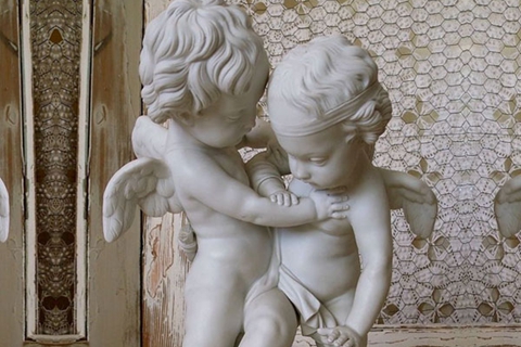 Famous Baby Cupid Art Decoration Angel Marble Statues (2)