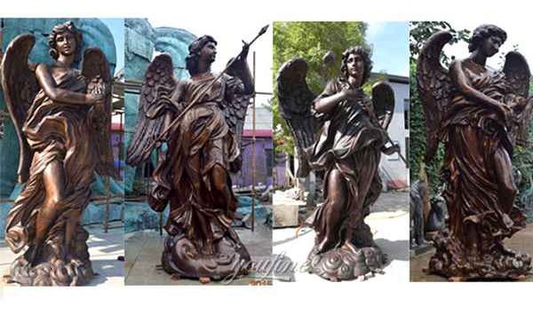 Famous Baroque Art Bernini Angel Designs Replicas Bronze Angel Statue (1)_副本