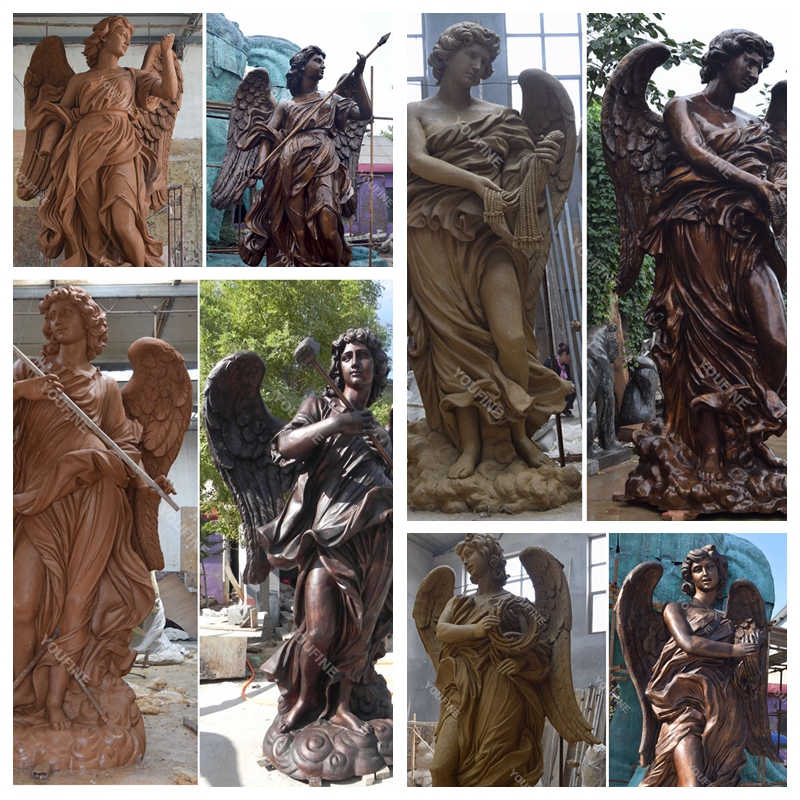 Famous Baroque Art Bernini Angel Designs Replicas Bronze Angel Statue (5)