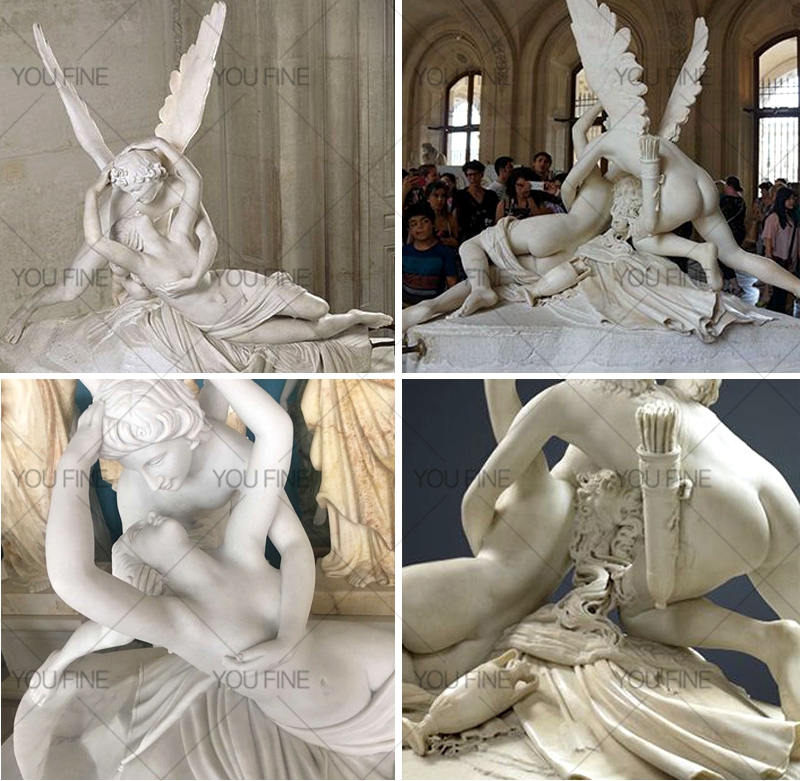 Famous Eros And Psyche Angel Marble Lover Statue (1)