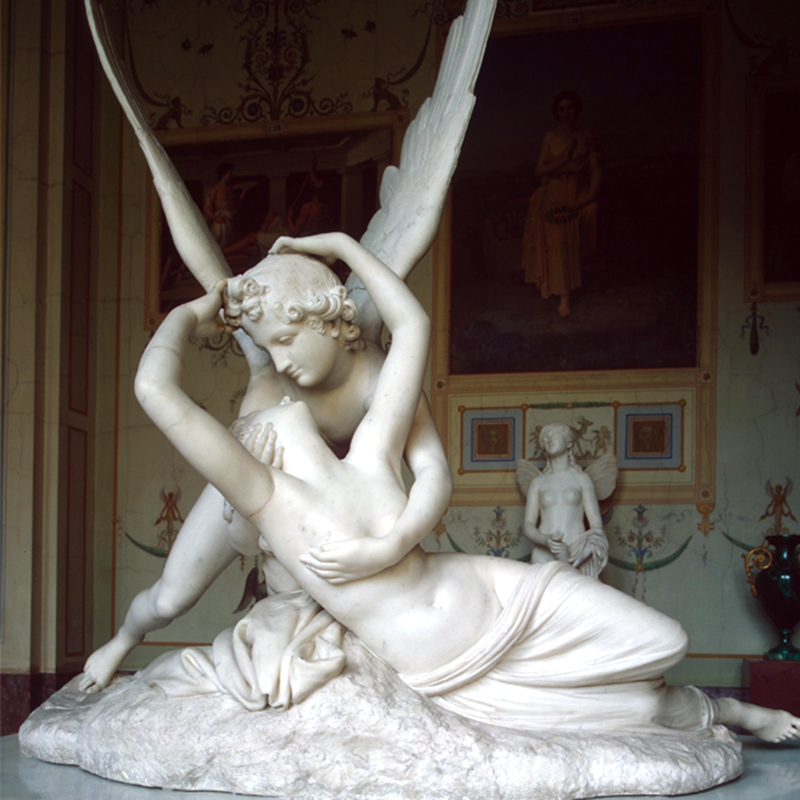 Famous Eros And Psyche Angel Marble Lover Statue (2)