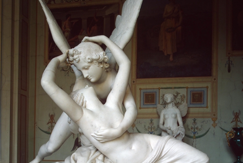 Famous Eros And Psyche Angel Marble Lover Statue (3)