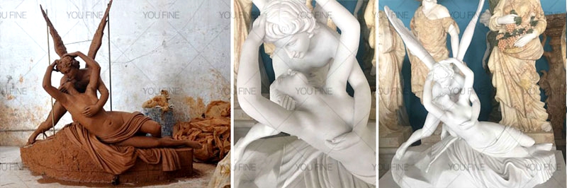 Famous Eros And Psyche Angel Marble Lover Statue (4)