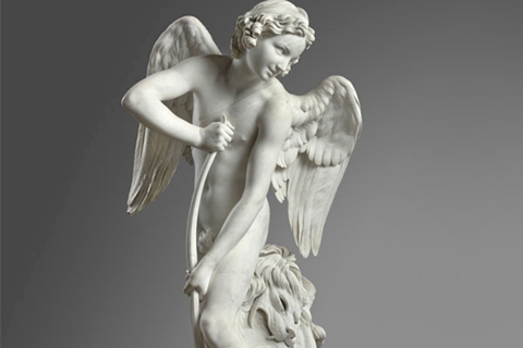 Famous Naughty High Quality Stone Cupid Marble Angel Statue (2)