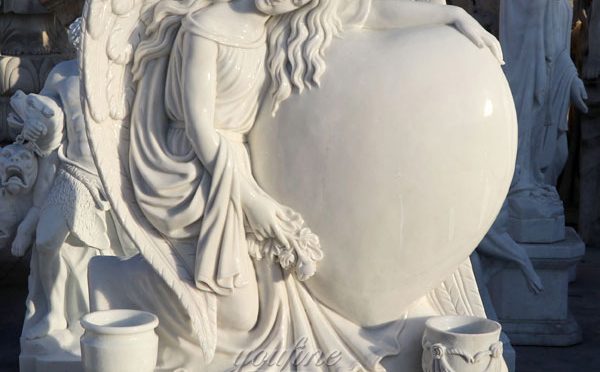 Heart Style Angel Marble Monument Tombstone (1)