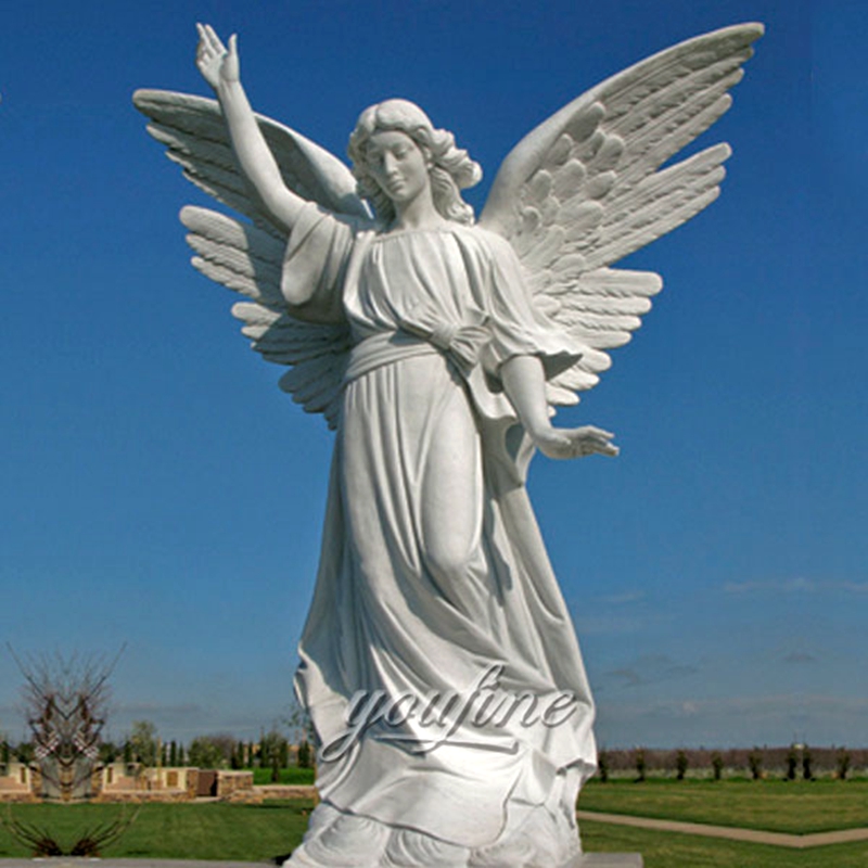 Large Beautiful Female Stone Marble Angel Statue (3)