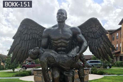 Large Strong Male Bronze Angel Statue (2)