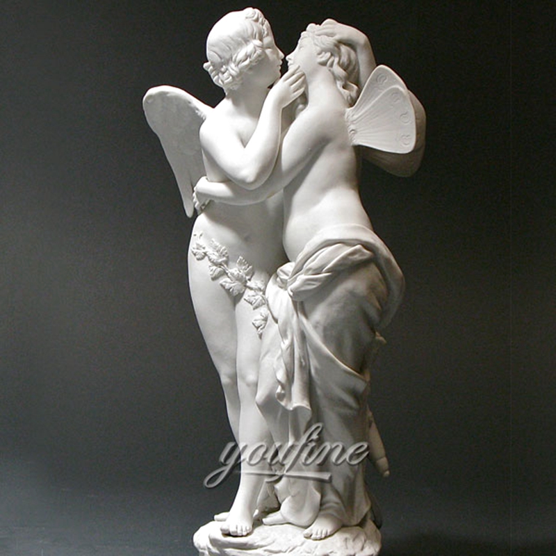 Life Size Famous Cupid And Psyche Lover Marble Angel Statue (1)