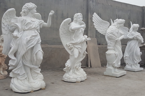 Life Size Four Season Statue Marble Angel Statue for Customer (1)
