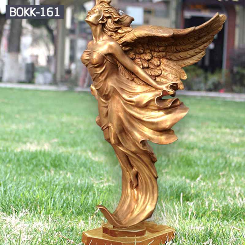 Life Size Gorgeous Flying Female Angel Bronze Statue (1)