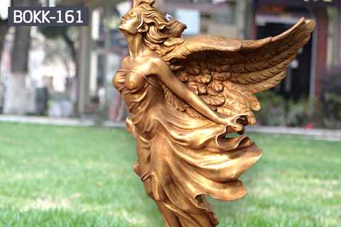 Life Size Gorgeous Flying Female Angel Bronze Statue (2)