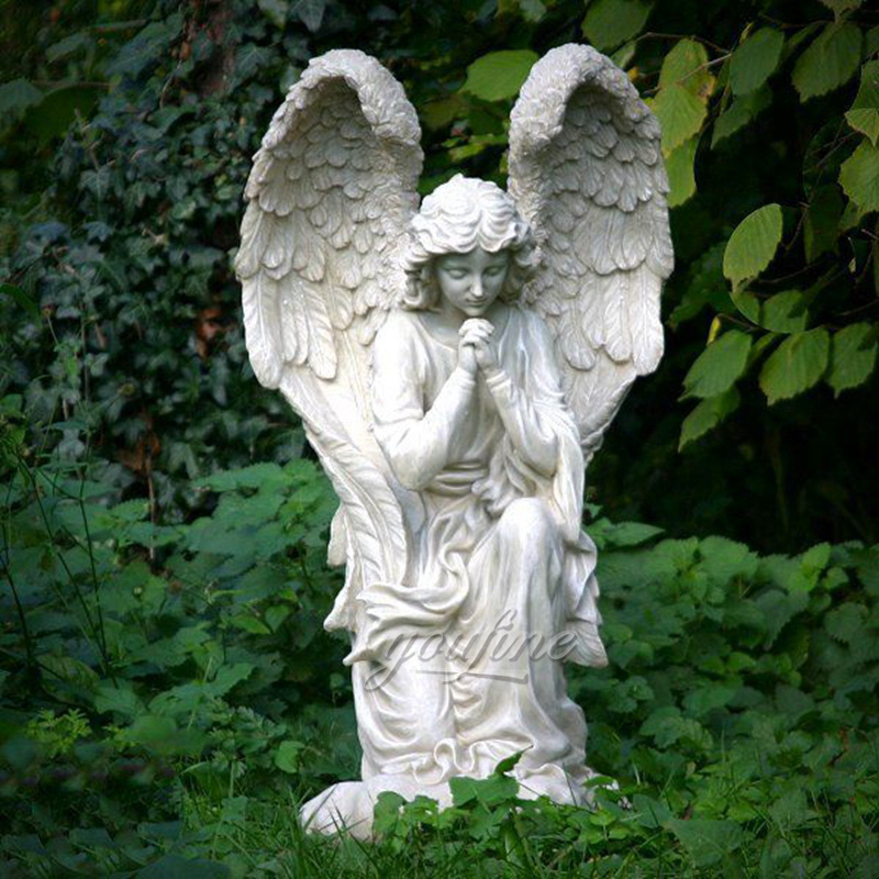 Praying Kneeling Angel Marble Statue Feedback from Customer (1)