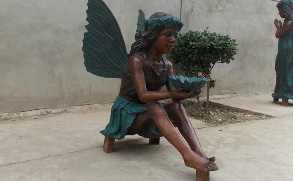 Winged Little Girl Bronze Butterfly Sculpture for Uk Customer (3)