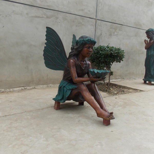 Winged Little Girl Bronze Butterfly Sculpture for Uk Customer (3)