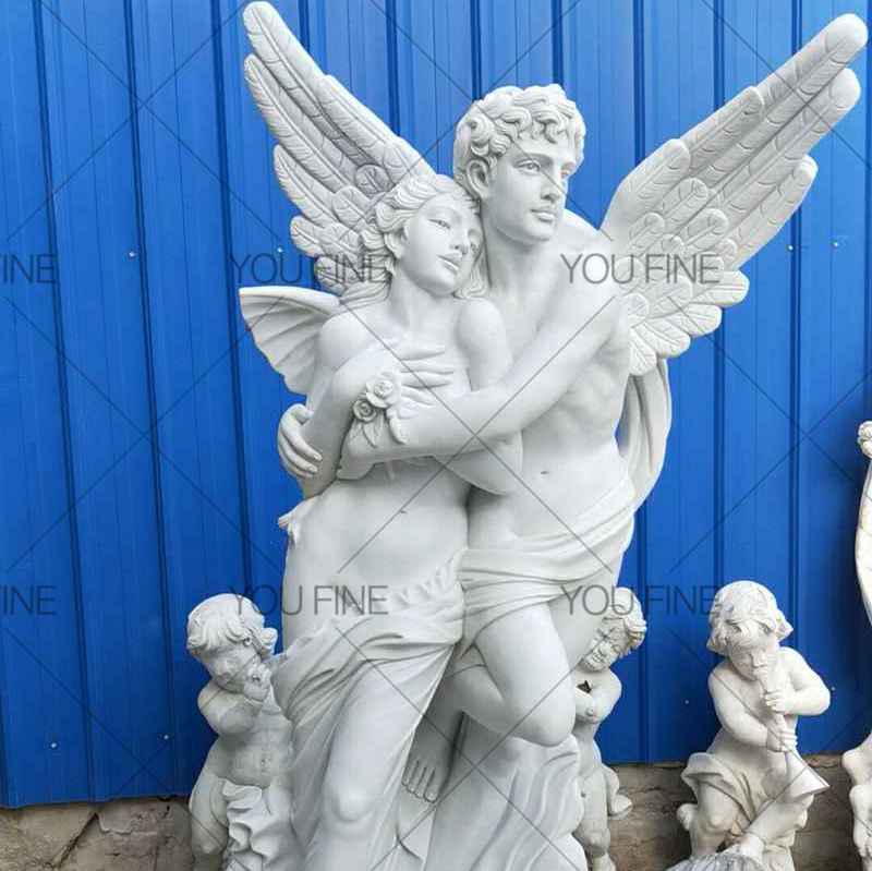 Famous Eros And Psyche Angel Marble Lover Statue for Customer (3)