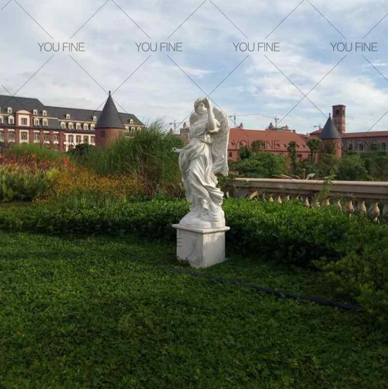 Large White Marble Angel Statue for Customer (3)