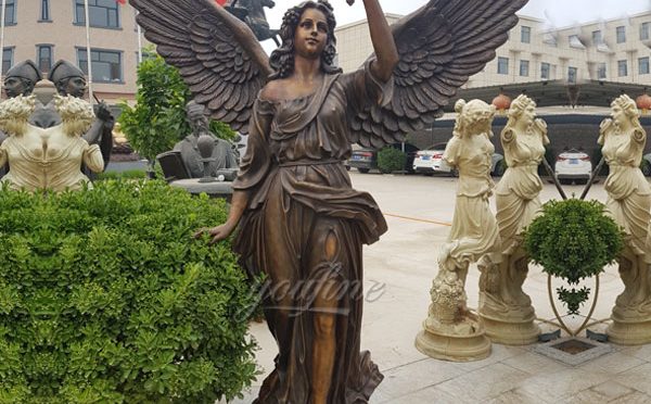 Life Size Holding Torch Bronze Female Angel Statue for Customer (2)