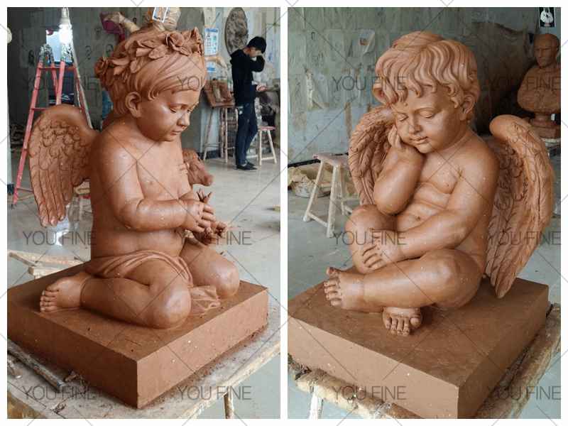 Luxury White Marble Cherubs Statue (2)