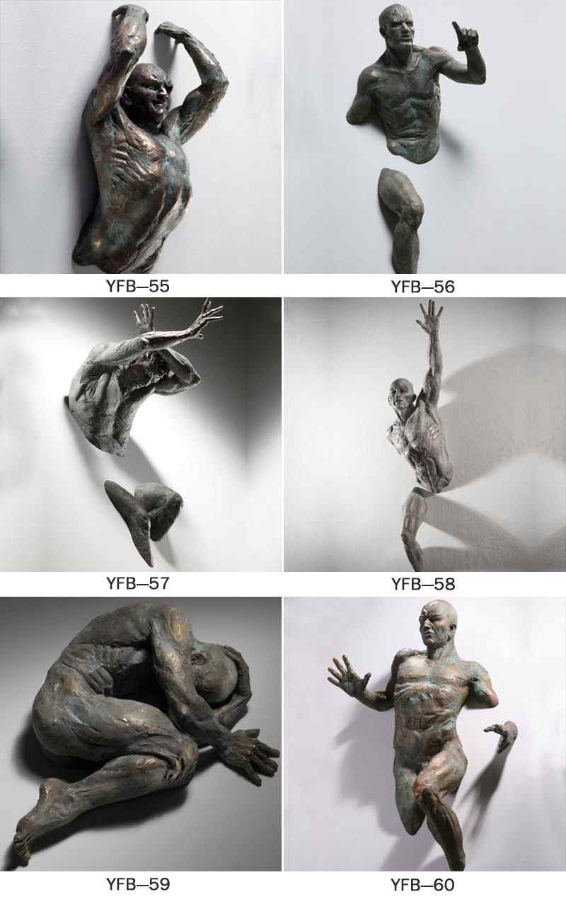 Famous Indoor Decoration Wall Bronze Matteo Pugliese Statues