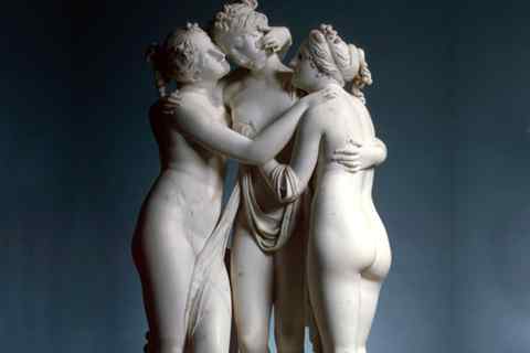 Famous art sculptures life size marble the three graces statues for sale