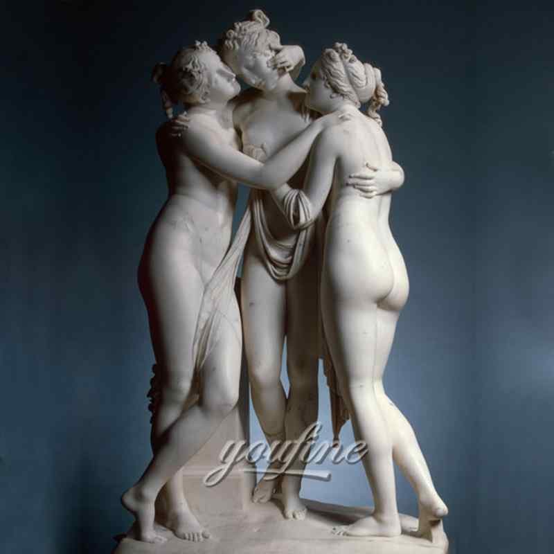 Famous art sculptures life size marble the three graces statues