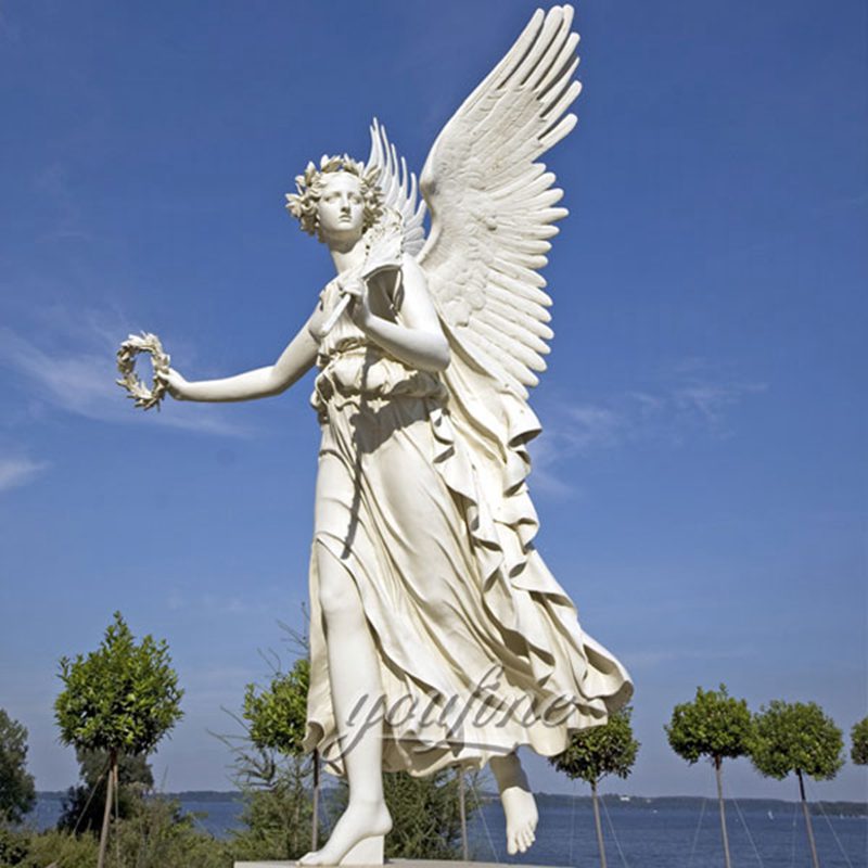 large angel stone marble Statues for garden decoration