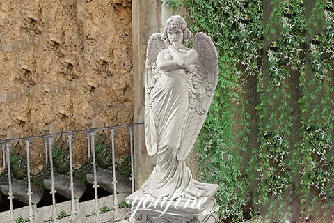 white marble angel statue for sale-YouFine Sculpture