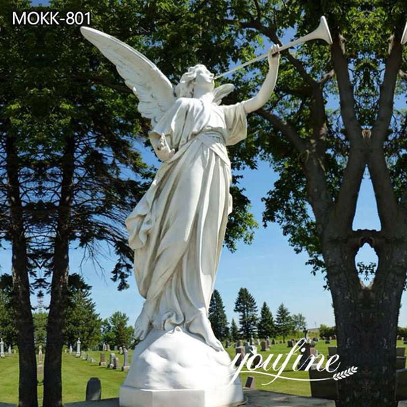 angel blowing trumpet statue-YouFine Sculpture