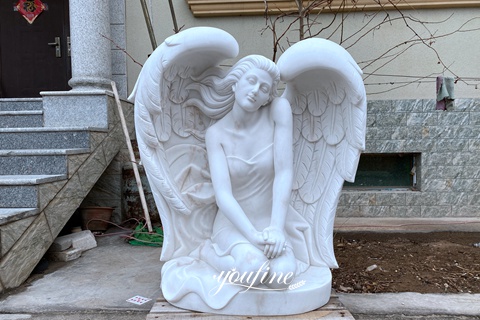 kneeling angel garden statue-YouFine Sculpture.