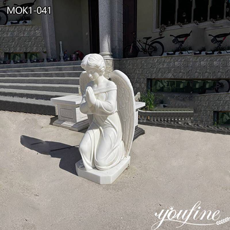 kneeling praying angel statue-YouFine Sculpture