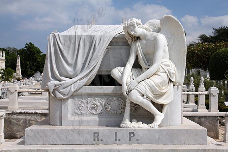 white marble tombstone-YouFine Sculpture .
