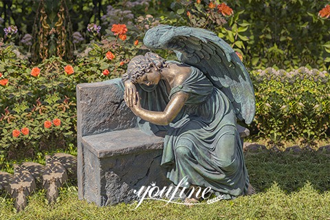 bronze angel sculpture-YouFine Sculpture.