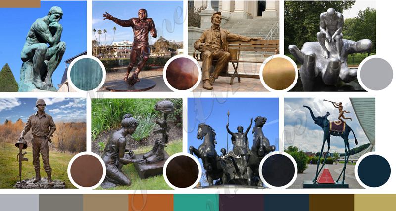 more color choices for the bronze statues-YouFine Sculpture