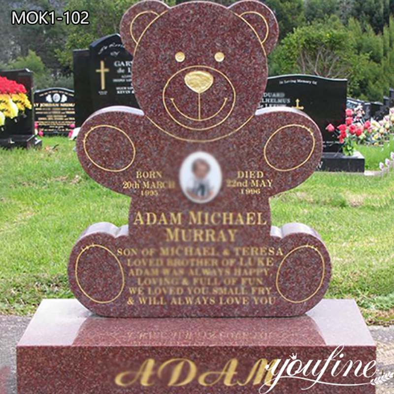 teddy bear tombstone-YouFine Sculpture