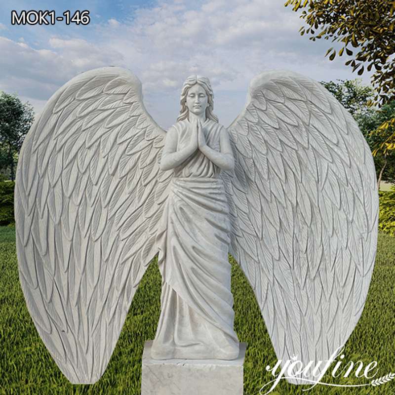 white marble angel statue